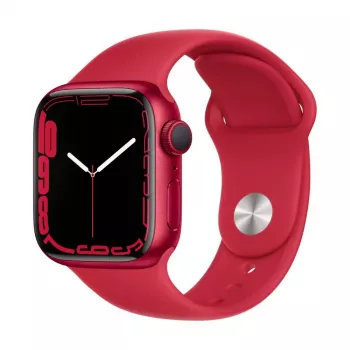 Apple Watch Series 7 GPS, 41mm (PRODUCT)RED Aluminium Gehäuse mit Sportarmband - Regular (PRODUCT) Red
