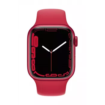 Apple Watch Series 7 GPS, 41mm (PRODUCT)RED Aluminium Gehäuse mit Sportarmband - Regular (PRODUCT) Red