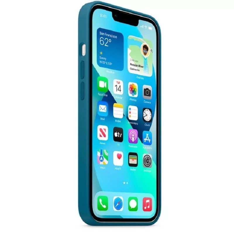 Apple iPhone 13 Silicone Case mit MagSafe Blauhäher