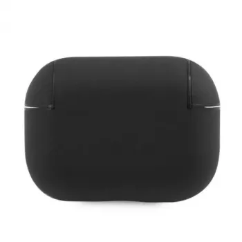 BMW AirPods Pro Hülle Echtes Leder Silber Logo Schwarz