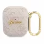 Guess Apple AirPods 1/2 Hülle 4G Script Metal Collection Pink