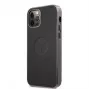 BMW Apple iPhone 12/12 Pro 6,1 inch Signature Leather Embossed Logo Hard Case Schwarz