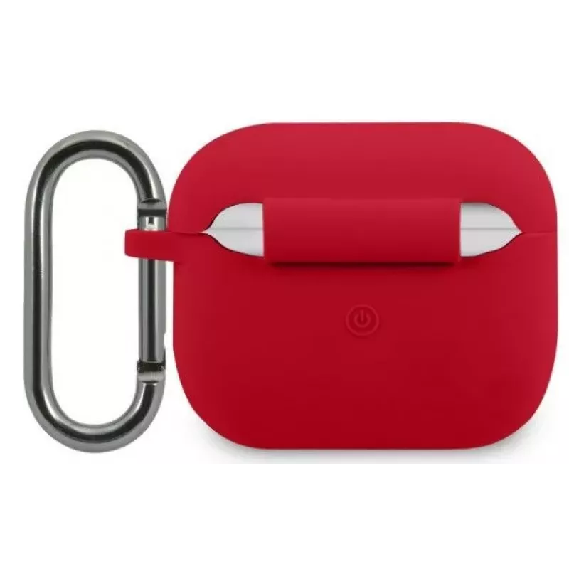 Lacoste Apple AirPods 3 Liquid Silicone Glossy Printing Logo Case Red
