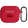 Lacoste Apple AirPods 3 Liquid Silicone Glossy Printing Logo Case Red