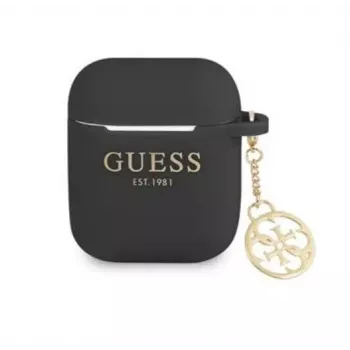 Guess Apple 4G Charms Silicone Case für AirPods 1/2 Schwarz