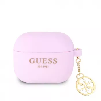 Guess Apple AirPods 3 Charms Silikonhülle Lila