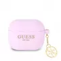 Guess Apple AirPods 3 Charms Silikonhülle Lila
