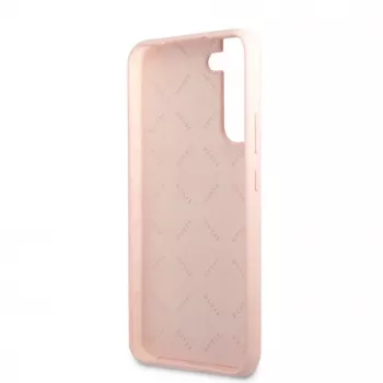 Guess Silicone Metal Logo Case für Samsung Galaxy S22 Plus - Pink