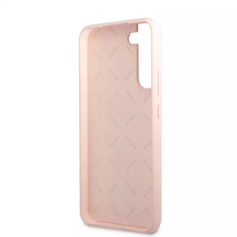 Guess Silicone Metal Logo Case für Samsung Galaxy S22 Plus - Pink