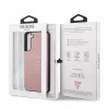 Guess Samsung Galaxy S22 Plus PU Leder Saffiano Hülle Pink