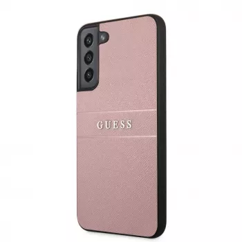 Guess Samsung Galaxy S22 Plus PU Leder Saffiano Hülle Pink