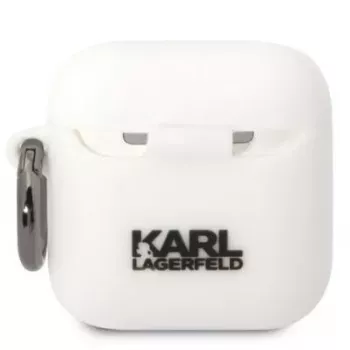 Karl Lagerfeld AirPods 1/2 Choupette Silikonhülle Weiß