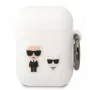 Karl Lagerfeld AirPods 1/2 Choupette Silikonhülle Weiß