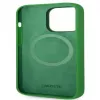 Lacoste Apple iPhone 15 6.1 Liquid Silicone Microfiber Croc Logo Magsafe Back Cover Green