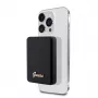 Guess Power Bank 5000mAh 15W MagSafe und normales Laden mit Metal Script Logo Schwarz