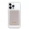 Guess Power Bank 5000mAh 15W MagSafe und normales Laden mit Metal Script Logo Gold
