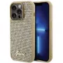 Guess Apple iPhone 15 Pro Max HC PU Disco Script Metal Gold Back Cover