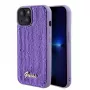 Guess Sequin Script Logo Case für iPhone 15 Lila
