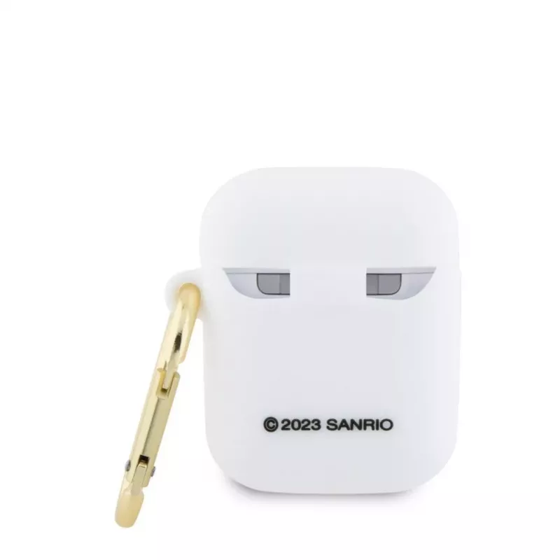Hello Kitty HKA23DKHSH Silicone 3D Kitty Head Case für Apple AirPods 1/2 - Weiß