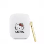 Hello Kitty HKA23DKHSH Silicone 3D Kitty Head Case für Apple AirPods 1/2 - Weiß
