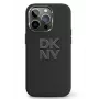 DKNY Apple iPhone 15 Hardcase Liquid Silicone Metal Logo Schwarz