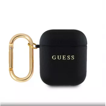 Guess Apple AirPods 1/2 PU Grained Classic Logo Case Black