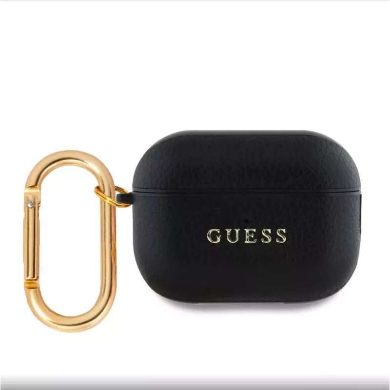 Guess Apple AirPods Pro 2 PU Grained Classic Logo Case Schwarz