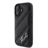 Karl Lagerfeld Hardcase für iPhone 16, Quilted Signature, Schwarz