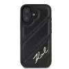 Karl Lagerfeld Hardcase für iPhone 16, Quilted Signature, Schwarz