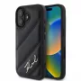 Karl Lagerfeld Hardcase für iPhone 16, Quilted Signature, Schwarz