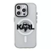 Karl Lagerfeld Apple iPhone 15 Pro Max Silikonhülle mit MagSafe IML KL Sketch Logo Transparent
