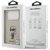 Karl Lagerfeld Apple iPhone 17 Pro Silikonhülle mit MagSafe - Braun (KL Sketch & Logo)