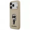 Karl Lagerfeld Apple iPhone 17 Pro Silikonhülle mit MagSafe - Braun (KL Sketch & Logo)