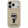 Karl Lagerfeld Apple iPhone 17 Pro Silikonhülle mit MagSafe - Braun (KL Sketch & Logo)