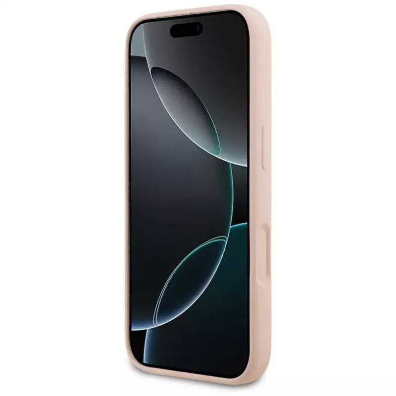 Karl Lagerfeld Silikonhülle für iPhone 17 Pro mit MagSafe, KL Sketch & Logo, Pink
