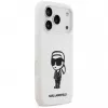 Karl Lagerfeld KL Sketch & Logo Silicone Case for Apple iPhone 17 Pro with MagSafe - White