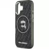 Karl Lagerfeld Apple iPhone 17 Silikonhülle mit MagSafe KL Head Logo Schwarz
