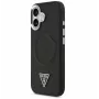 Guess Apple iPhone 17 PU Leder Triangle Logo MagSafe Hülle Schwarz