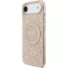 Guess Apple iPhone 17 Air Silikonhülle mit MagSafe Flowers Allover mit Perlenband Pink