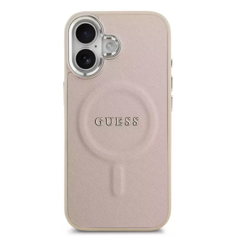 Guess Apple iPhone 17 PU Saffiano MagSafe Hülle Pink
