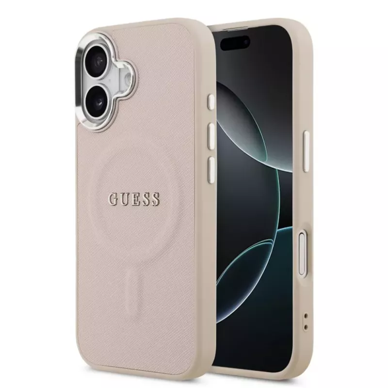 Guess Apple iPhone 17 PU Saffiano MagSafe Hülle Pink