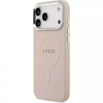 Guess Apple iPhone 17 Pro Max Silikonhülle mit MagSafe Classic Logo Pink