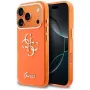Guess IML 4G Script Metal Case für iPhone 15 Pro - Orange