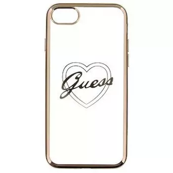 Guess Apple iPhone 7/8 Apple Heart TPU Hülle Gold