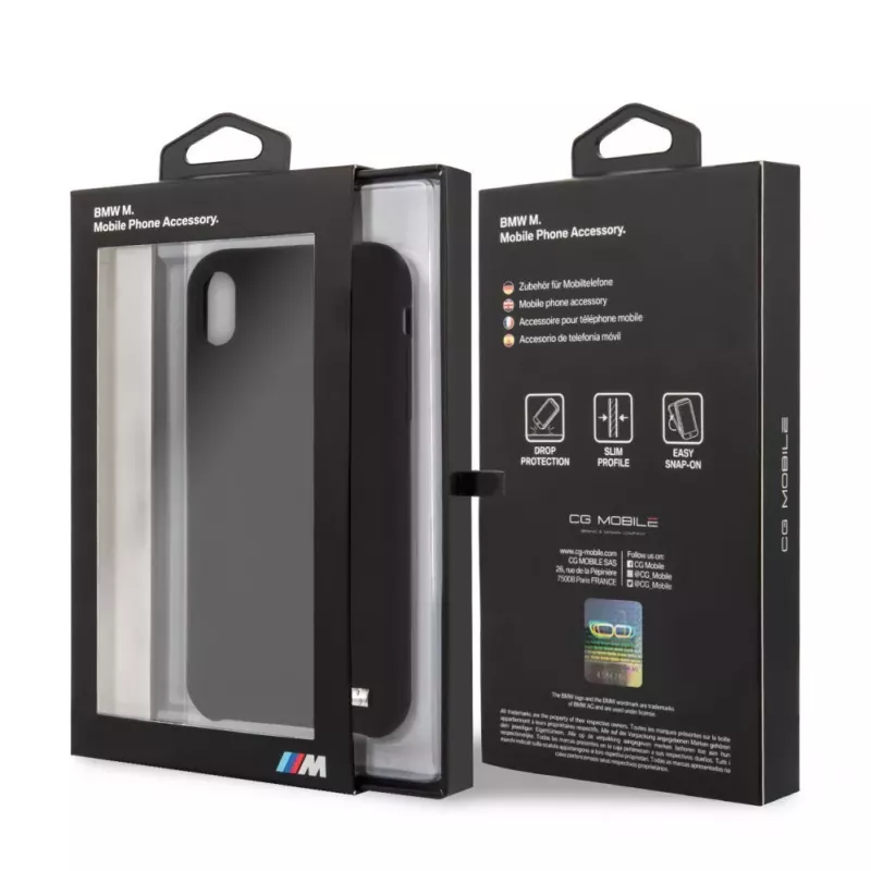 BMW Hard Cover Silicone für Apple iPhone XR Schwarz M Collection