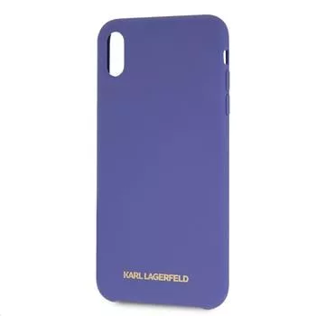 Karl Lagerfeld Apple iPhone XS Max Gold Logo Silicone Case Violet