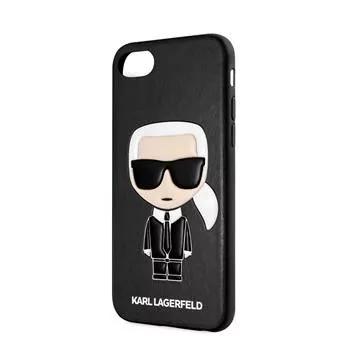 Karl Lagerfeld Full Body Iconic Cover für iPhone 7/8/SE 2020 Schwarz