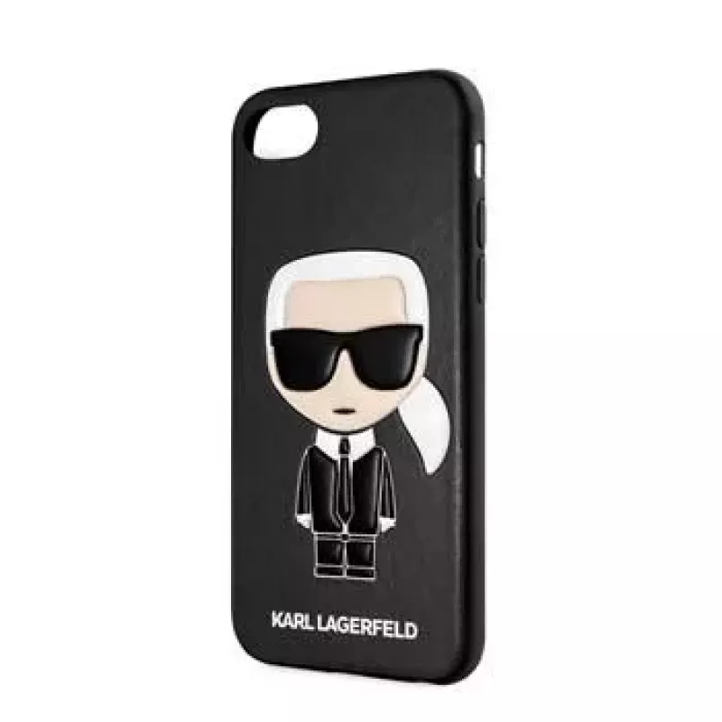 Karl Lagerfeld Full Body Iconic Cover für iPhone 7/8/SE 2020 Schwarz