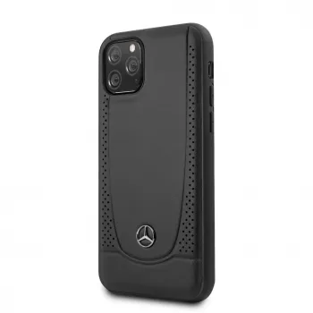 Mercedes-Benz Apple iPhone 11 Pro Leder Hardcase Perforation Schwarz