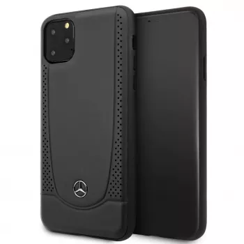 Mercedes-Benz Apple iPhone 11 Pro Max Leder-Hardcase mit Perforation Schwarz